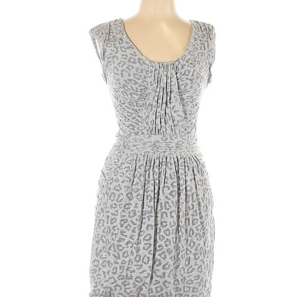 Rebecca Taylor Knit Muted Leopard Print Dress - Picture 2 of 10